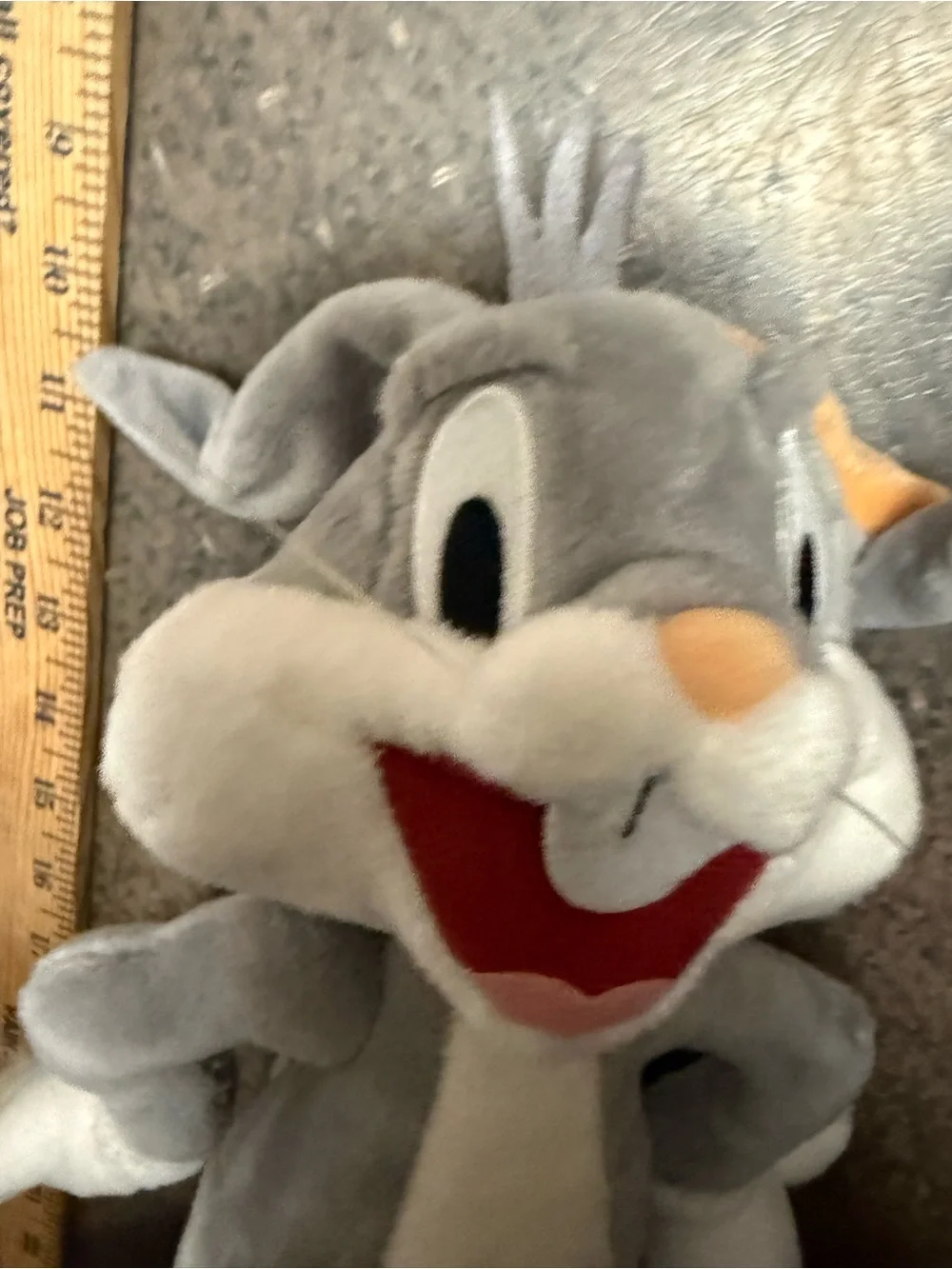 Six Flags Park Bugs Bunny Plush Bendable Ears Toy Warner Bros Looney Tunes